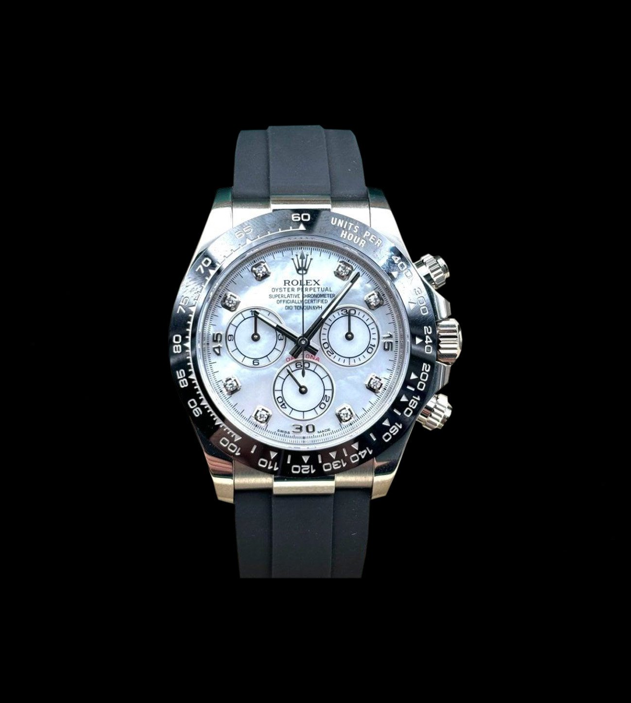 Daytona Cosmograph Oysterflex Diamonds / Pearl White Gold
