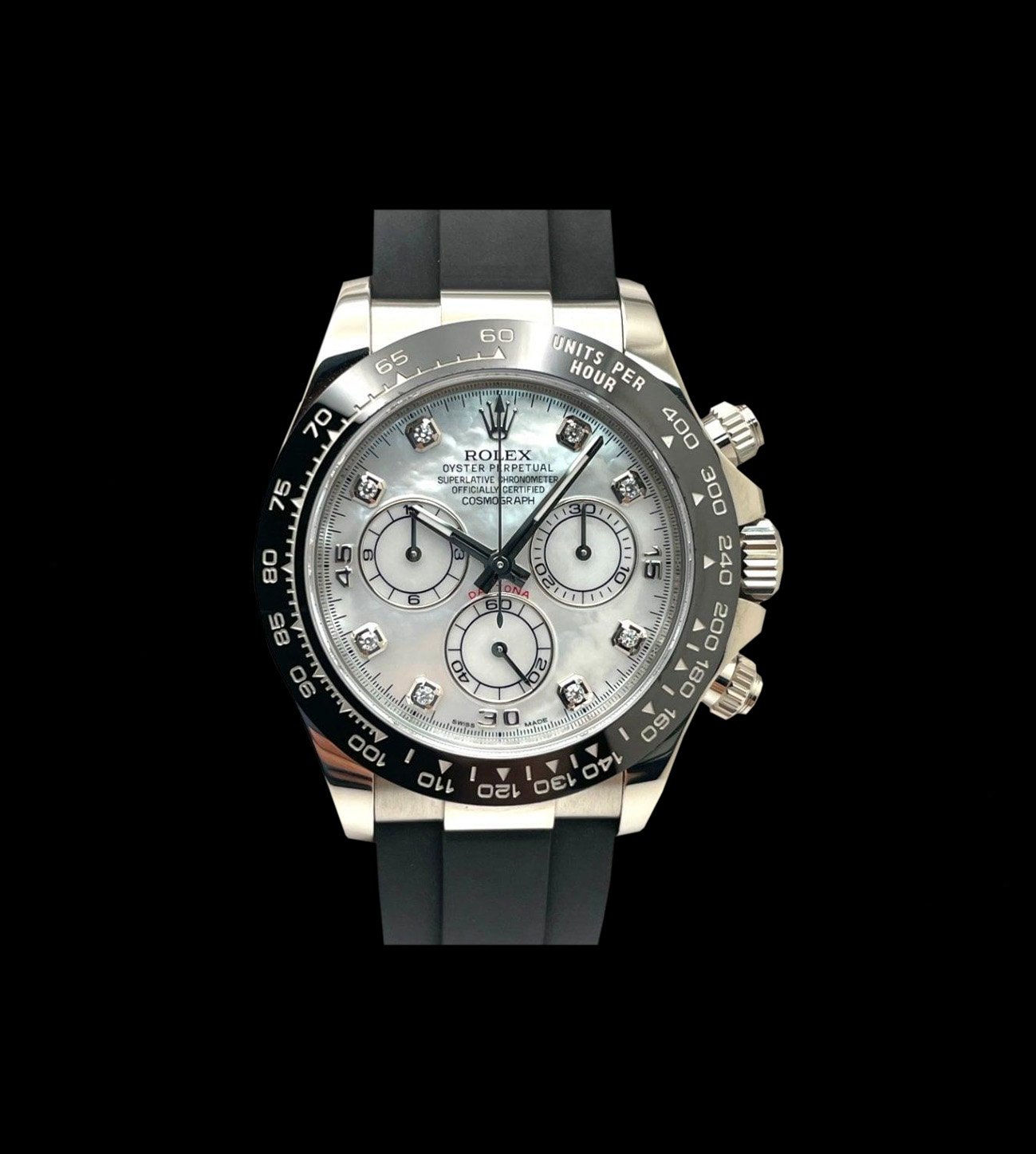 Daytona Cosmograph Oysterflex Diamonds / Pearl White Gold - Imagen 2